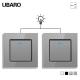 UBARO EU/UK Standard 86Type Fireproof Wall Switch 1-4 Gang Double Switch 3-2000w LED Light Switch Socket
