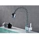 Chrome Pull Down 2 Way Kitchen Faucets Spring European Design ROVATE