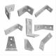 Silver Stainless Steel Flat L-Shaped Corner Brackets Sheet Metal Pre-Drilled Holes