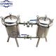 Beverage Duplex Basket Strainer Milk Yogurt Stainless Steel Multi Bag Filter