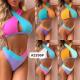 Swimming Suits Bikini Sexy The New Type No Steel High Elastic Backless  Miss Colorful