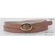 Nude Womens Chunky Brown Belt With Oval Shape Gold Buckle In 1.8cm