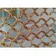 12mm Custom Metal Mesh Chain Mail Curtains Stainless Steel Gold Color