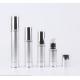 brushed finishing Cosmetic Plastic Acrylic Airless Lotion Pump Bottle With Silver Pump