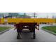 Carbon Steel Flatbed Lowboy Trailers , Large Flatbed Trailer With Color Optional