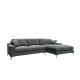 Foam Feather Padded Cushions Sectional Couch Metal Legs Charcoal Sectional Couch