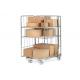 Nestable Folded Metal Cage Trolley Welded Wire Mesh Logistics Trolley