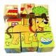 3.5cm Fruit Wooden Blocks Toys Animal Puzzle Blocks For Kids