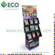 POP POS Cardboard Promotional Supermarket Floor Display Shelves With Separate Counter Display For Food