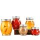 Food Container Clear Glass Honey Jar With Metal Cover BPA Free Reusable