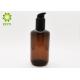 Semitransparent Amber PET Plastic Pump Bottles For Shampoo Capacity 5 OZ