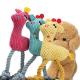 26*16 cm Interactive funny giraffe dog chewing toy Bite resistant corn velvet cotton soft texture