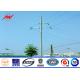 6M - 12M Metal Lighting Poles Steel Utility Pole with Aluminum conductor