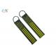 Merrow Border Custom Embroidered Key Tags , Double Side Polyester Keychain