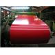 Red Color Coated PPGI Steel Coil ID 508mm Zinc Coated Steel Substrate