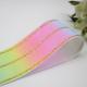 7.5cm  Wide Big Party Gift Decative Gold Silver Sequin Edge Rainbow Ribbon