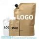 Custom High Quality Bag Recyclable Kraft Paper Packaging Pouch Custom Printing Liquid Spout Pouch For Personal Care