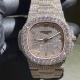 Round Brilliant Cut Bling Diamond Watch ODM Mens Hip Hop Diamond Watches