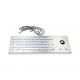 Backlit Desktop Rugged Waterproof Vandal-Proof Keyboard With Integrated Optical Trackball