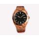 Stainless Steel Battery Quartz Mens Wrist Watch With Leather Strap Stainless Steel