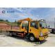 LHD ISUZU 4x2 5T Flatbed Towing Truck With XCMG Crane