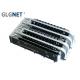 Press Fit 2 Ports Ganged Female SFP Cage With Heat Sink Light Pipes