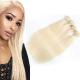 10  - 30  Double Weft Peruvian Virgin Hair Straight Weave Color 613 Blonde