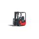 Three Wheel Electric Forklift Truck , 2 Ton Sit Down Battery Powered Pallet
