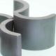 Customized Ceramic Processing Fan Motor Magnet Arc Shape Charcoal Gray