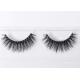 Natural Black Invisible Band Eyelashes , 3D Mink Eyelash Extensions With Private Label
