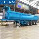 TITAN 4 axles 40-80tons u-shape rear self dumping rear semi tipper trailer