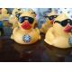 Racing Floating Yellow Duck Number Printed , Personalised Rubber Bath Ducks Weighted