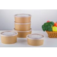 Custom Disposable Recyclable Paper Lunch Bowls With Lid For Hotel / Household