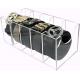 Custom Acrylic Belt Organizer 5 Compartments Belt Storage Box Holder Clear Closet Tie Belt Display Case