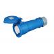 Blue Cover Industrial Socket Outlet 323G Light Weight 6h Earth Position