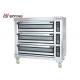 Stainless Steel High End Electric Microcomputer Commercial Three Deck Six Tray Bakery Oven