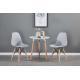 32.28in High PP Plastic Modern Gray Dining Chair Sets Simple Structure