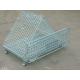 Full Opening Warehouse Cages On Wheels , Wire Container Storage Cages Stable