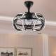Aluminium Iron ABS Ceiling Fan Light With Remote 6 Speeds