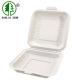 White Bagasse Clamshell Box Compostable Eco Friendly Disposable Food Containers