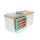 Simple Chinese Pharmacy Store Display Cashier Show Counter Customized Shape