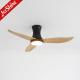 3 Plastic Blade Ceiling Fan With Light Flush Mount 6 Speed Remote Control