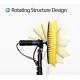 24FT Single-Head Spin Scrubber Brush for Washing Photovoltaic Farms Telescopic Pole