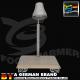 Rolled Edge Commercial Heat Lamp Apricot Wooden Base SUS304 Grade Material