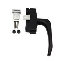 Square Pressed Door And Window Handle Custom Zinc Handle Aluminum Seat Black