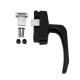 Square Pressed Door And Window Handle Custom Zinc Handle Aluminum Seat Black