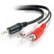 High quality dc3.5 to 2rca cable(3.5mm male stereo jack to 2 male rca plugs cable )