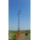 66KV single circuit two earth wire 0-30 self supporting lattice steel tower