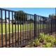 2.1x2.4m Black Steel Fence Steel Pool Fence Panels With Square Tube Frame