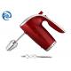 Red 201-250W Mini Electric Egg Beater Household Handheld  5 Speed